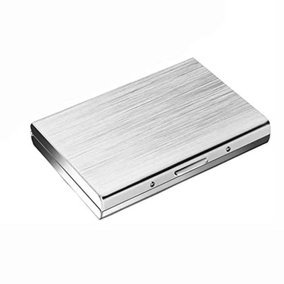 Fashion Durable 6 Card Slots Card Holder Stainless Steel Case Anti-demagnetization Box Portable Organizer Protector - Smarsty