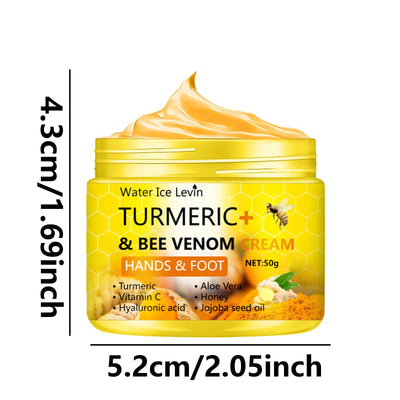 Turmeric Bee Venom Anti-Drying Crack Foot Cream Hand Cracked Repair Skin Removal Care Cream Dead Feet Hand Skin 50g - Smarsty