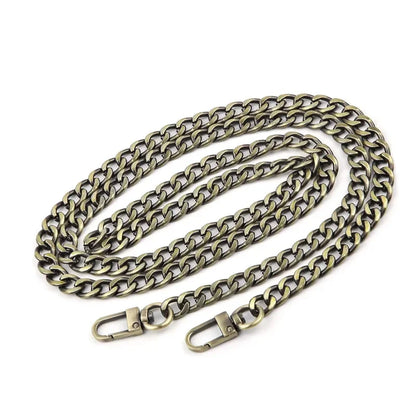 Flat Purse Chain Strap Crossbody Bag Replacement Strap with Metal Buckles for Wallet Purse Bags Replacement Strap