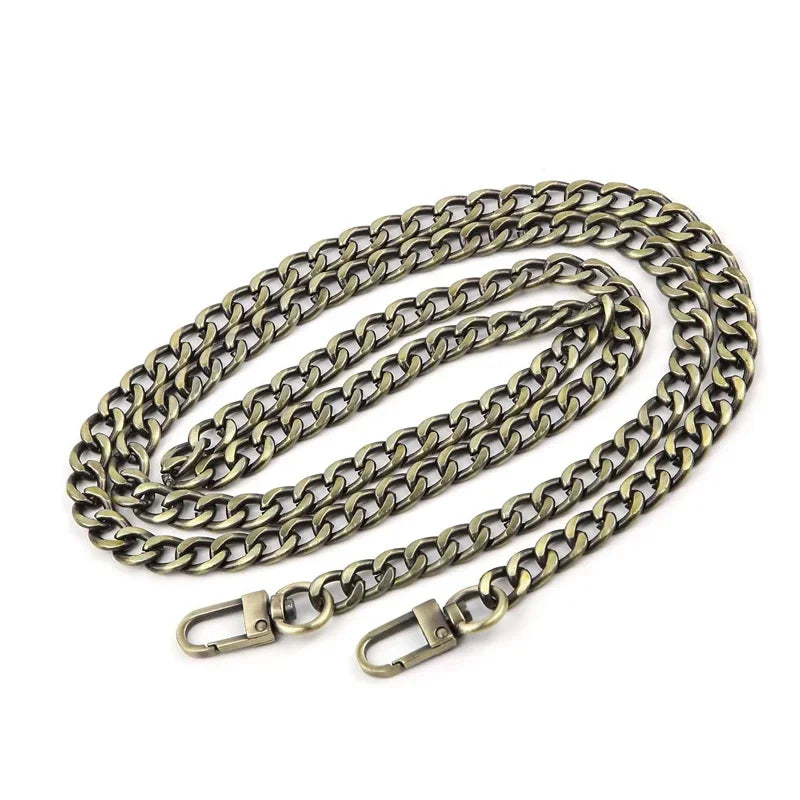 Flat Purse Chain Strap Crossbody Bag Replacement Strap with Metal Buckles for Wallet Purse Bags Replacement Strap