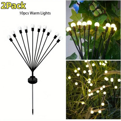Solar Garden Firefly Lights Waterproof Decorative Lamps - Smarsty