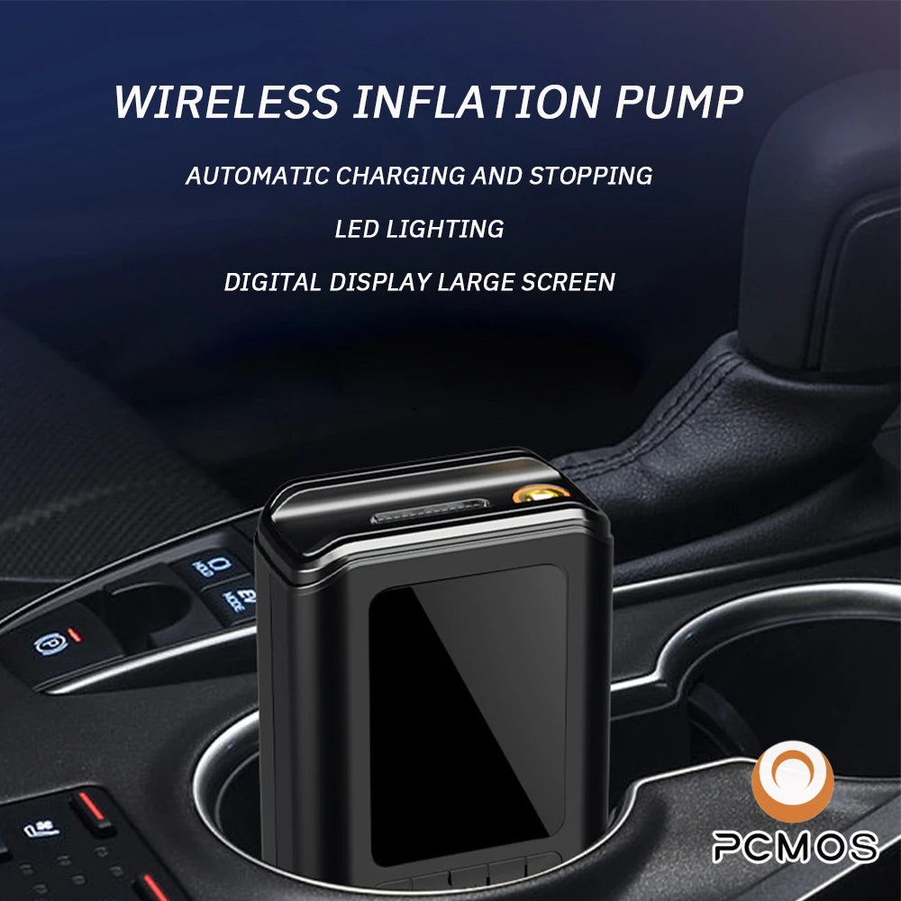 Portable Tire Inflator With LCD Display Wireless Charging - Smarsty
