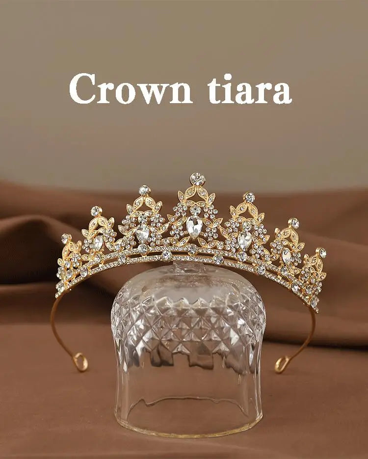 Girls Princess Crown Crystal Tiara for Dance Performance - Smarsty