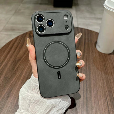 For Magsafe Leather Shockproof Phone Cases For iPhone 17 16 15 14 13 12 11 Pro Max 16e Plus Air Magnetic Wireless Charge Cover - Smarsty