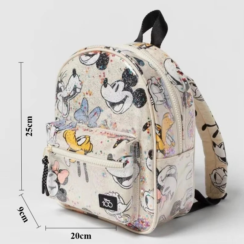 Mickey Mouse Canvas Backpack Large Capacity School Bag - Smarsty