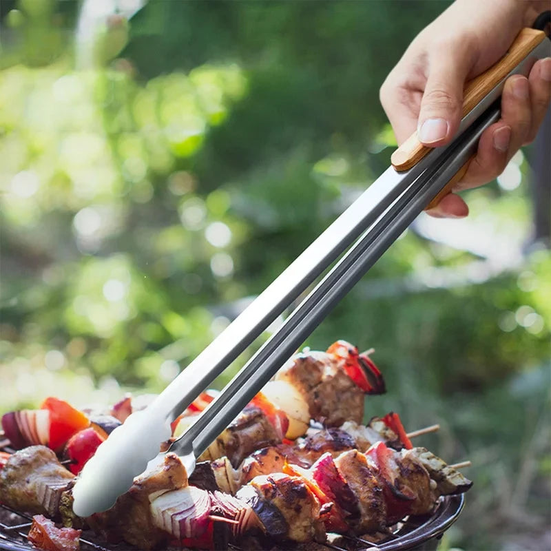 Leeseph Heavy Duty Stainless Steel Kitchen Tongs - Smarsty