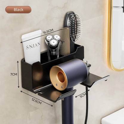 Wall Mounted Hair Dryer Holder Organizer for Bathrooms - Smarsty