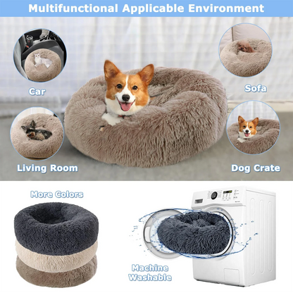 Super Soft Cat Bed Plush Donut Design for Comfort - Smarsty