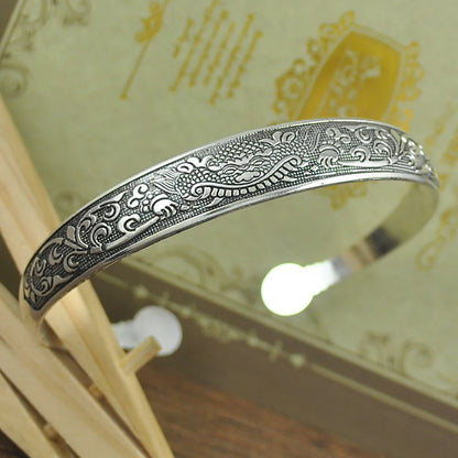 Vintage Tibetan Silver Cuff Bracelet for Unique Style - Smarsty
