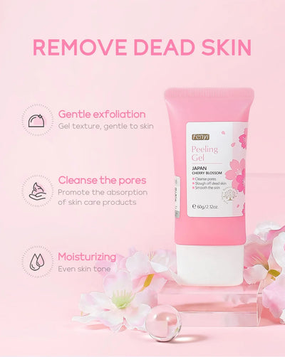 Sakura Face Deep Cleaning Exfoliating Gel Skin Care Whitening Moisturizer Repair Facial Scrub Skin Care 60g - Smarsty