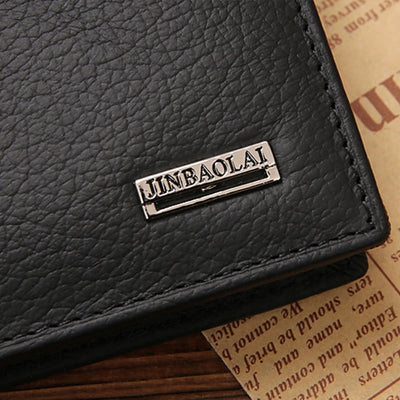 Classic Short Genuine Leather Men Wallets Fashion Coin Pocket Card Holder Men Purse Simple Quality Male Wallets - Smarsty
