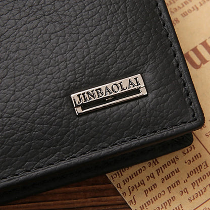 Classic Short Genuine Leather Men Wallets Fashion Coin Pocket Card Holder Men Purse Simple Quality Male Wallets - Smarsty