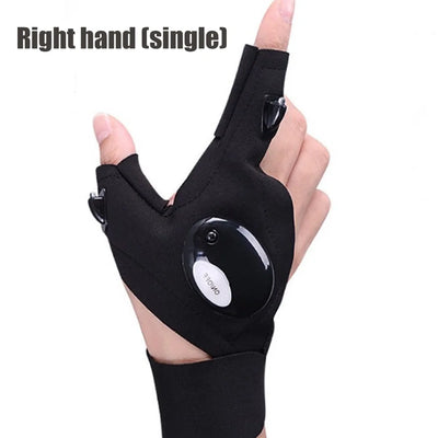 Cycling Gloves With Lights Gloves for Fishing Equipment Accessories Glove With Led Fingerless Light Fingers Mittens Apparel - Smarsty
