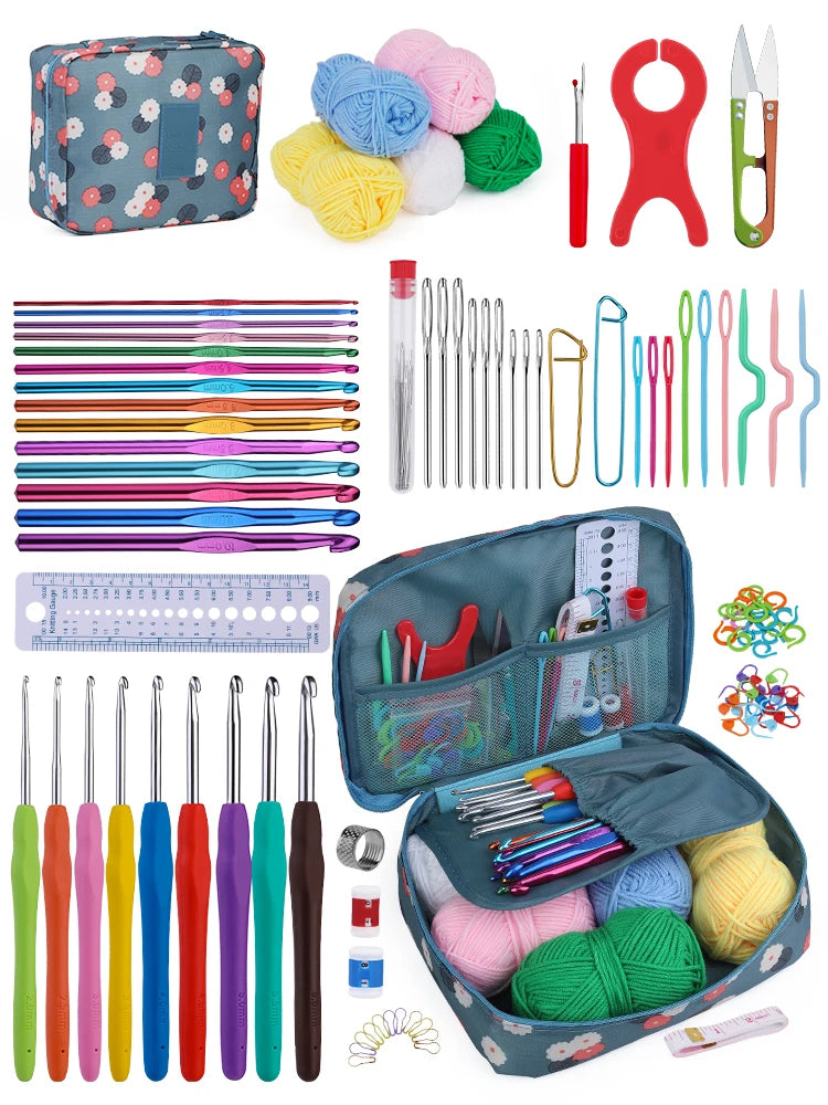 KRABALL Crochet Hook Set with Yarn Accessories Bag - Smarsty