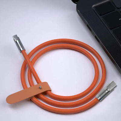 120w 6a Super Fast Charge PD Type C Liquid Silicone Cable Quick Charge 1M 2M Usb Cable Usb C to C Charger Cable - Smarsty