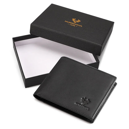 KAVIS Handmade Men's Wallet Genuine Leather RFID Card Holder with ID Window Large Capacity Male Storage Money Bag Fashion