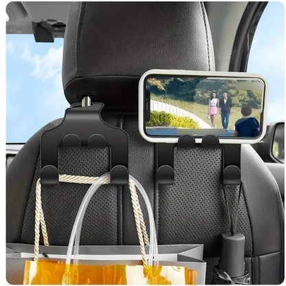 Seat Headrest Hook Organizer With Phone Holder For Car - Smarsty