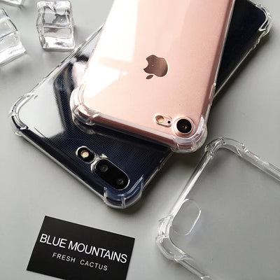 Smarsty Clear Soft TPU Case for iPhone Dropproof Protection -