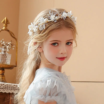 Bohemian Pearl Flower Headband For Girls Wedding Bridal - Smarsty