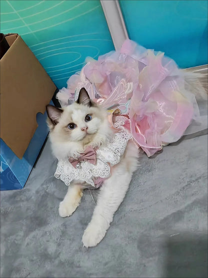 Princess Style Lace Skirt Dog Cat Dress - Smarsty