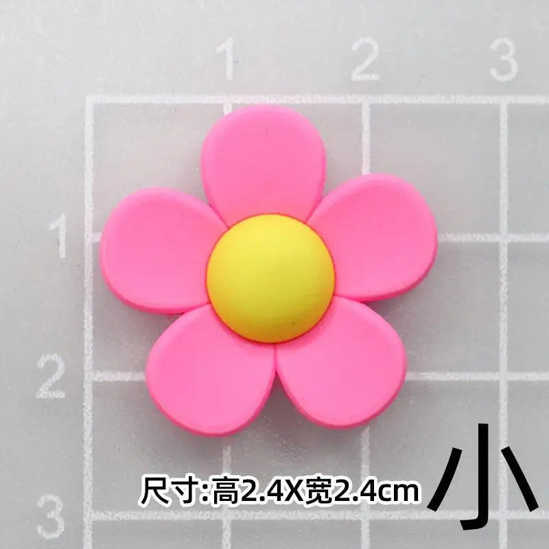 MINISO 20P Cute Cartoon PVC Pink Fashion Barbie Shoe Flowers DIY Hole Shoes Sandals Charm Shoes Accessories Party Festival Gifts