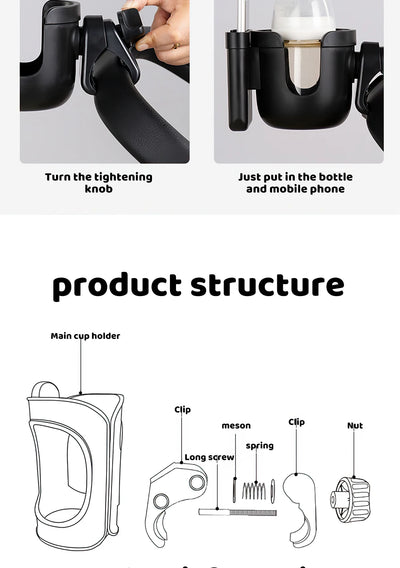 baby stroller coffee holder for stroller holder cups and mobile for stroller cup phone holder by Smarsty