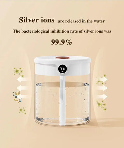 Quiet Dual Spray Humidifier with LED Display - Smarsty