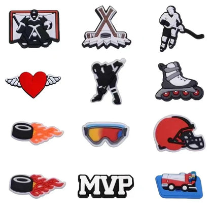 Hole shoe accessories Pattern Shoe Charms, Sporty Style DIY Shoe Decorations Decorations Sandal Decorate for Birthday Gifts