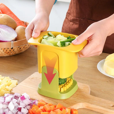 Multifunctional Cucumber Potato Slicer Household Hand Pressure Onion Dicer Kitchen Tools Vegetable Chopper French Fries Cutter by Smarsty
