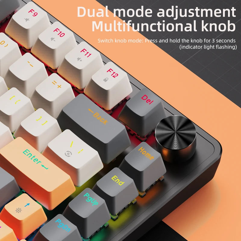 Mechanical Keyboard Hot Swap With Media Knob Backlit