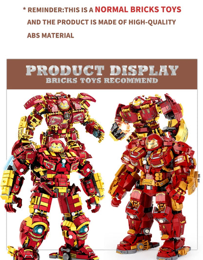 Superheroes Mecha DIY Building Blocks Movie Mech Hero 3D Model Armor Iron Robot MOC Bricks Toys For Adult Kid Boy Christmas Gift