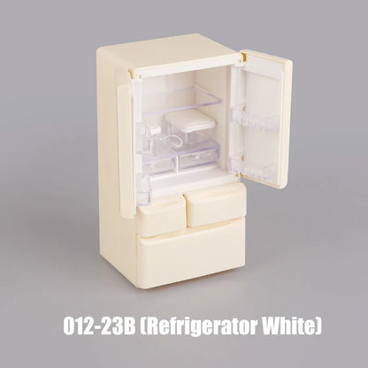 Dollhouse Furniture Kitchen Play Set Miniature Refrigerator 1:12 Mini Food Living Room Sofa Set Pretend Play Accessores Toy by Smarsty