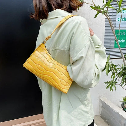 Retro Alligator Print PU Leather Small Women Handbag - Smarsty