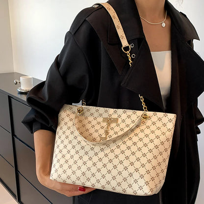 Soft Leather Tote Bag For Women With Hanging Accessories - Smarsty
