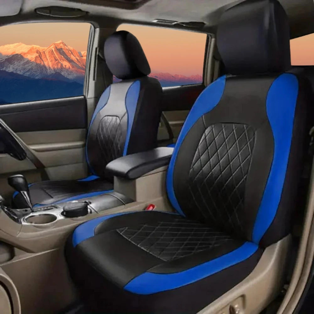 All Season Universal Car Seat Covers PVC Black Sports - Smarsty
