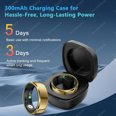 2025 Smart Ring Blood Pressure Heart Rate Sleep Monitoring Smartring IP68 & 5ATM Waterproof Multi-sport Mode Smartring Man Women - Smarsty