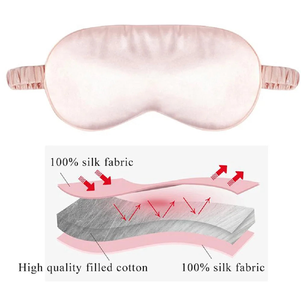 Imitated Silk Sleep Eye Mask for Relaxation and Comfort - Smarsty