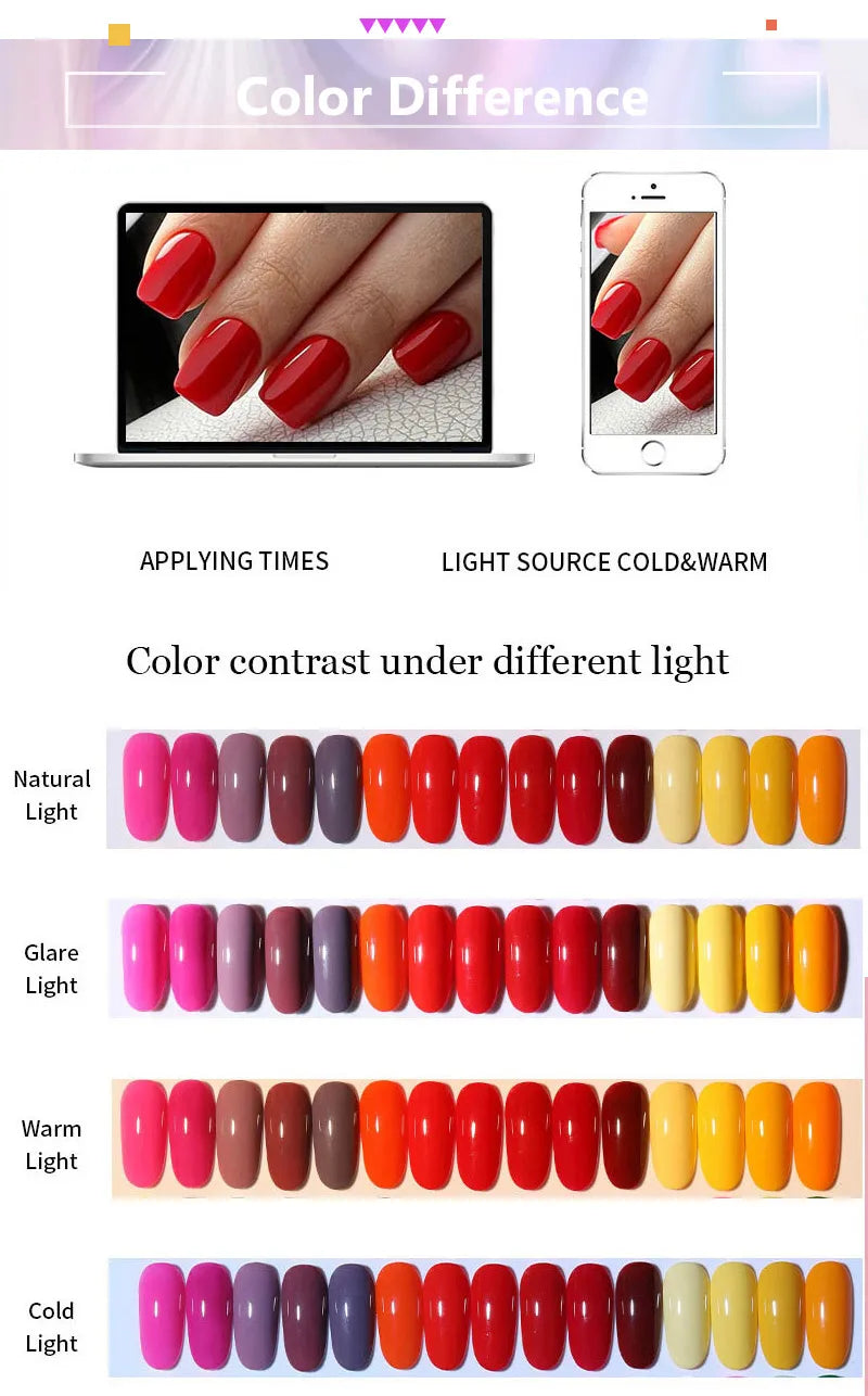LILYCUTE Nail Gel Set with 6W LED Lamp for Quick Manicure - Smarsty
