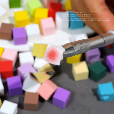 50Pcs Nail Art Sponge Set with Grab Pen - Smarsty