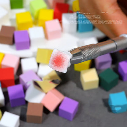 50Pcs Nail Art Sponge Set with Grab Pen - Smarsty