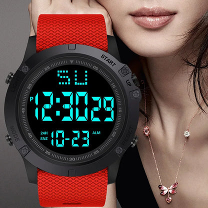 Men's Waterproof Sports Watch with LED Display and Stopwatch - Smarsty