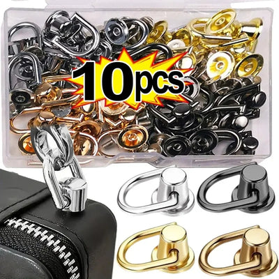 1/10pcs D-shaped Ring Bag Clip Buckles Retro Metal Double Buckle Handbag Chain Handles Connector Bag Strap Hardware Accessories - Smarsty