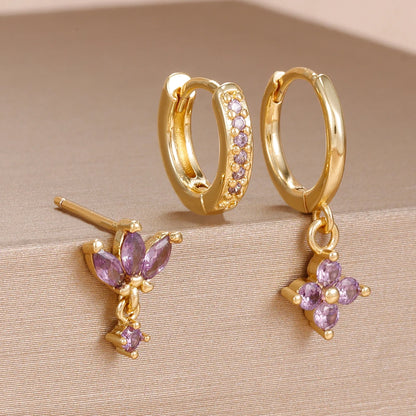 3PCS Stainless Steel Dangle Earrings Set for Women - Smarsty