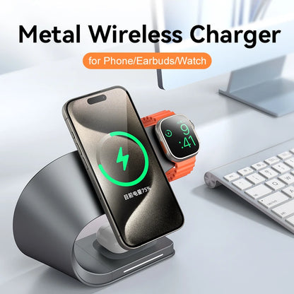 Magnetic Wireless Charger Dock For Phone AirPods Watch - Smarsty