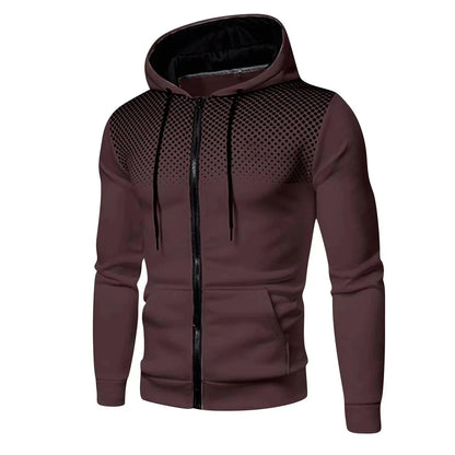 2024 New Men's Hoodie Jacket Streetwear Long Sleeve Sweatshirts Zipper Hooded Pullover Male Sportswear Men Clothing Streetwear - Smarsty