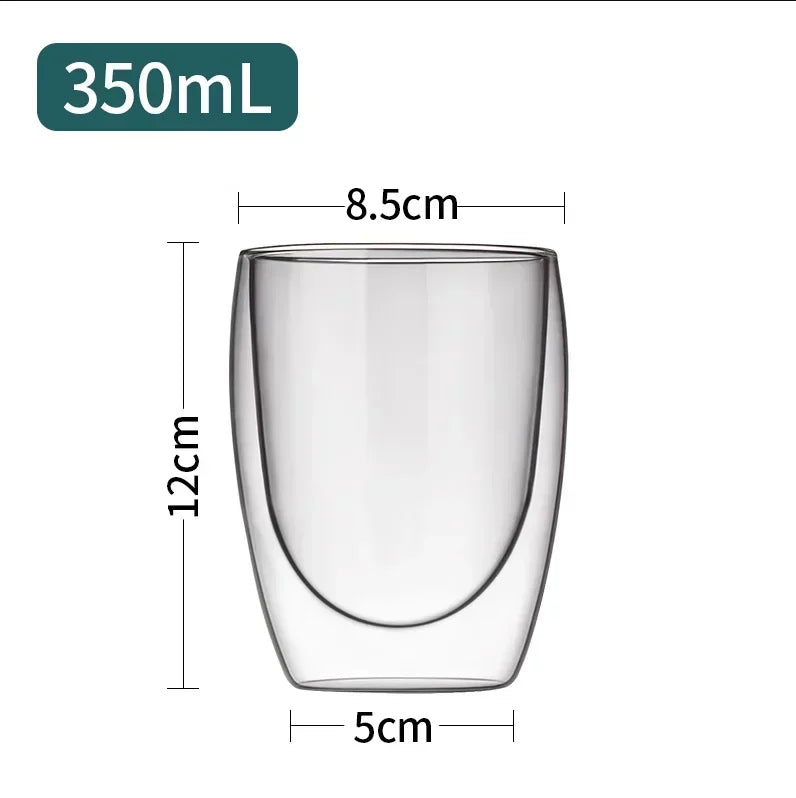 Double Bottom Thermal Glass Coffee Cup Set - Smarsty
