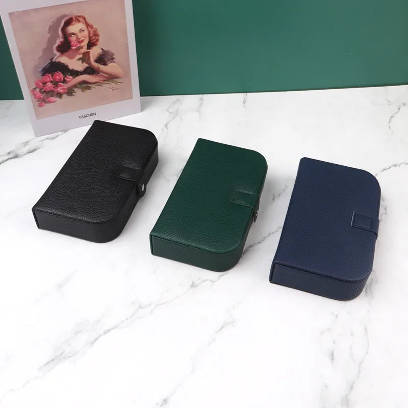Portable Jewelry Organizer Case for Travel with Leather Storage - Smarsty