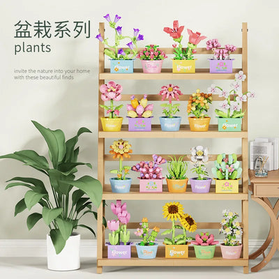 Bouquet Flower Mini Diy Building Block Toys for Children Bricks Blocks for Adults Constructor Micro Bricks Construction Set Gift by Smarsty