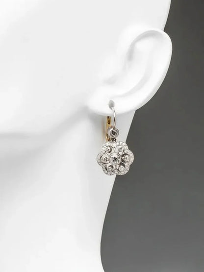Gorgeous Flower Crystal Drop Earrings for Elegant Weddings - Smarsty