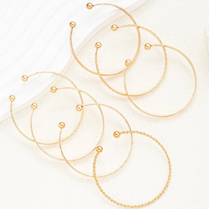 Punk Gold Color Bracelets Set for Women Fashion - Smarsty